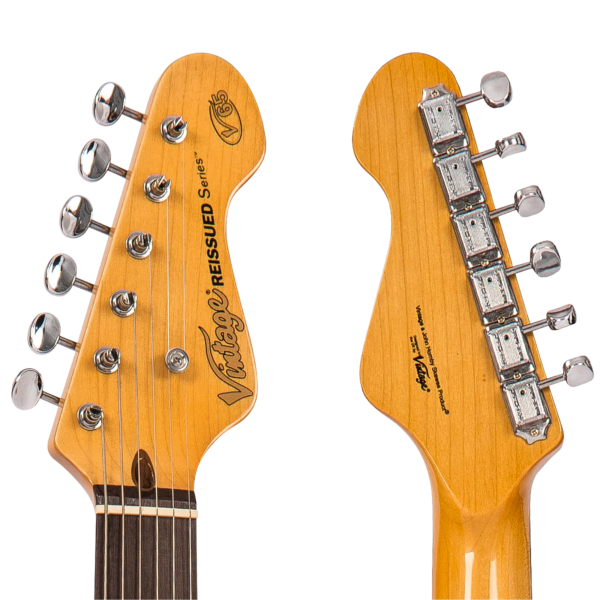 Guitarra Vintage Reissued V65VVW Jaguar Vibrato Vintage White - Imagem 6