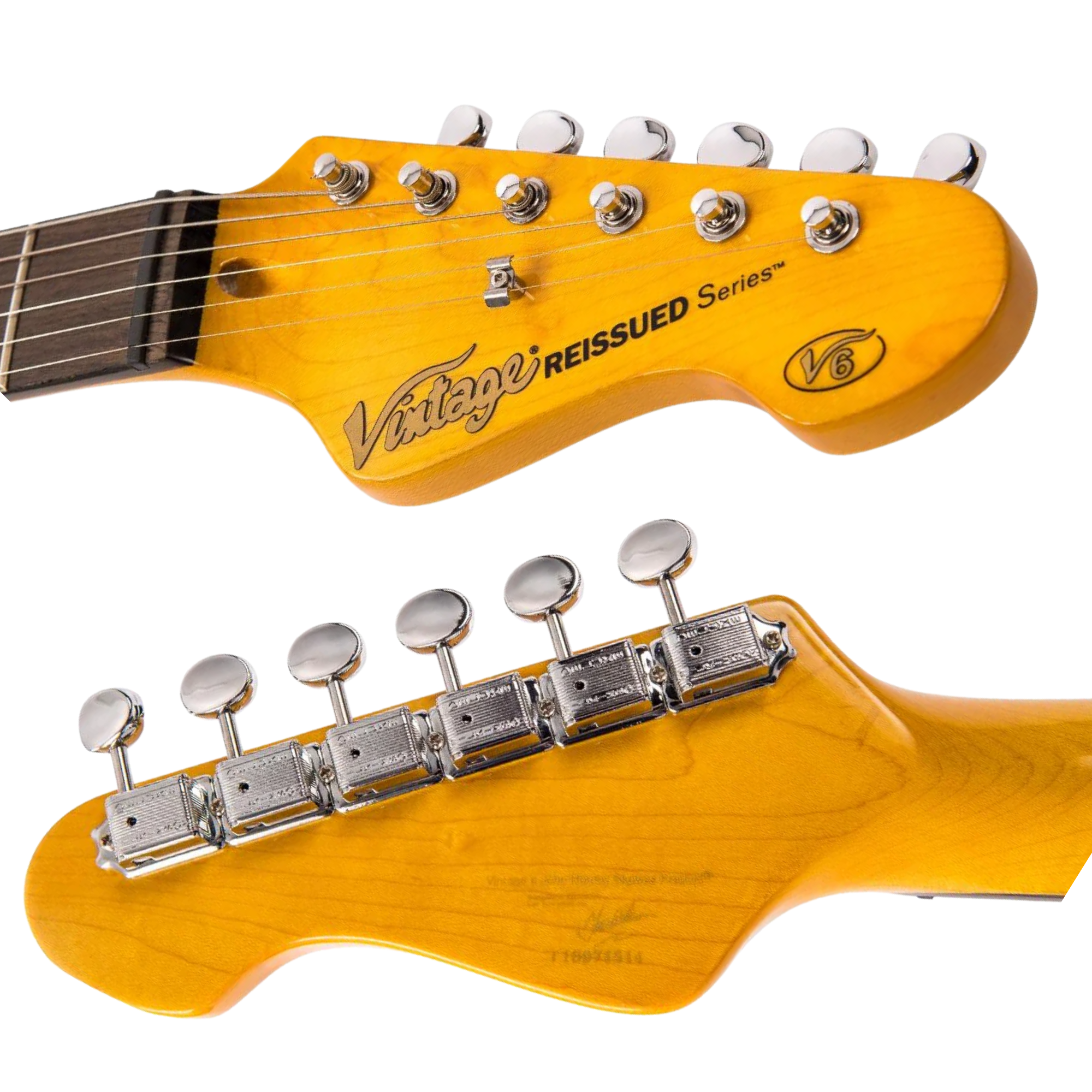 Guitarra Vintage Reissued V6BB Strato Boulevard Black - Imagem 9