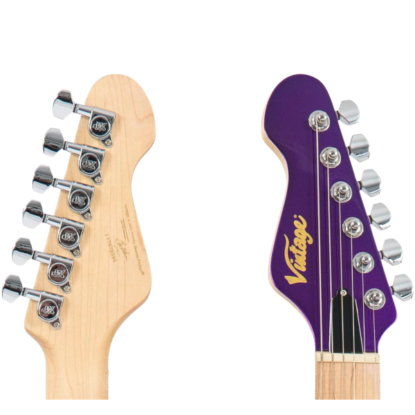 Guitarra Vintage Reissued V6M24PL Strato Pasadena Purple - Imagem 6