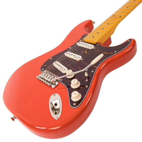 Guitarra Vintage Reissued V6MFR Strato Firenza Red - Imagem 2