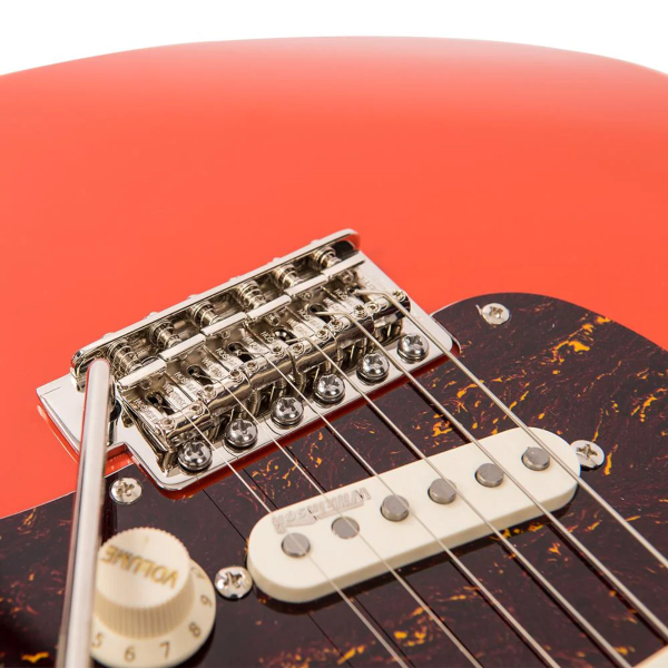 Guitarra Vintage Reissued V6MFR Strato Firenza Red - Imagem 10