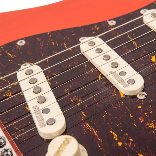Guitarra Vintage Reissued V6MFR Strato Firenza Red - Imagem 8