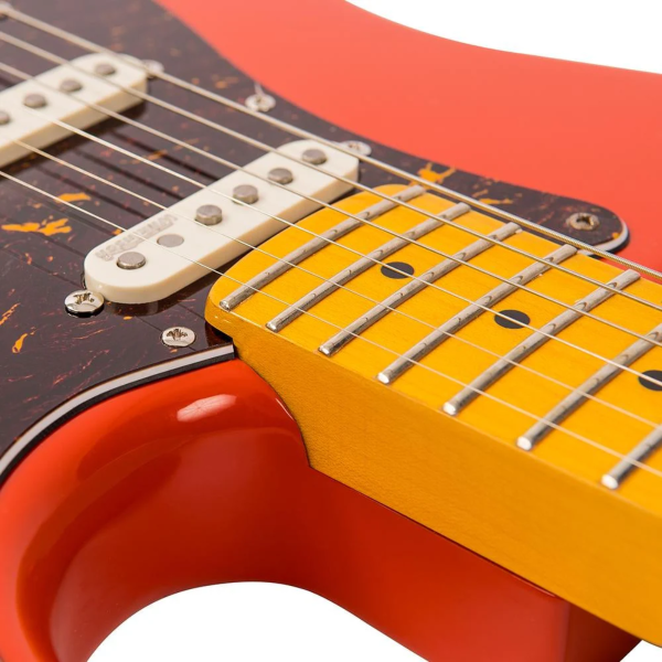 Guitarra Vintage Reissued V6MFR Strato Firenza Red - Imagem 7