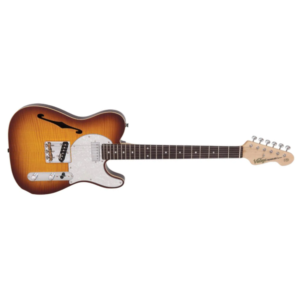 Guitarra Vintage Reissued V72FTB Deluxe Flame Tabacco Burst - Imagem 2