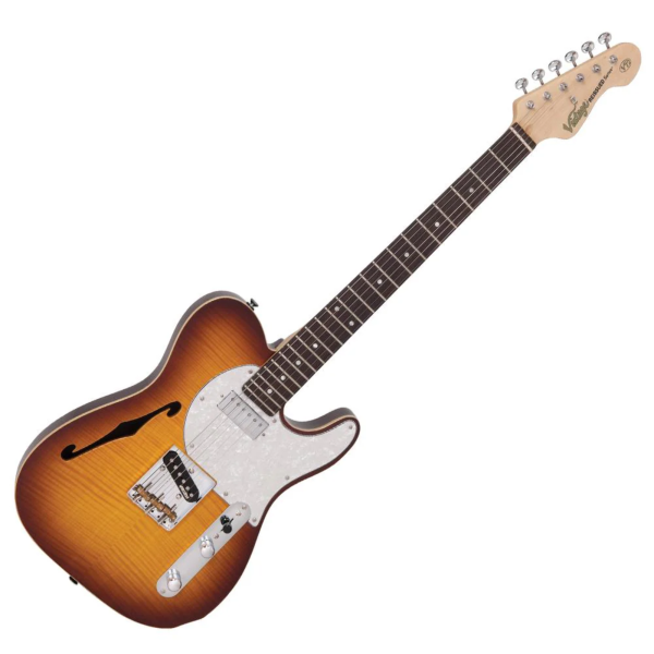 Guitarra Vintage Reissued V72FTB Deluxe Flame Tabacco Burst - Imagem 3