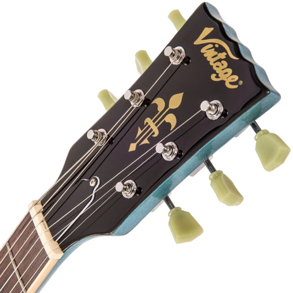 Guitarra Vintage Reissued VS6BGHB Tailpiece-gun Hill Blue - Imagem 11