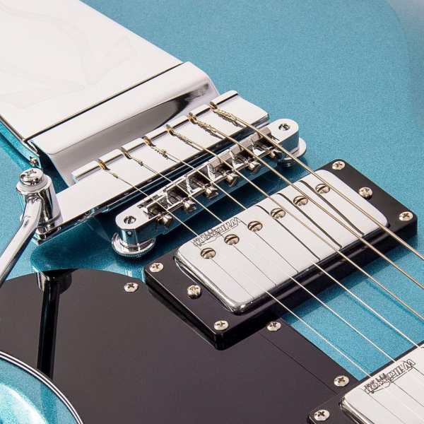 Guitarra Vintage Reissued VS6BGHB Tailpiece-gun Hill Blue - Imagem 6