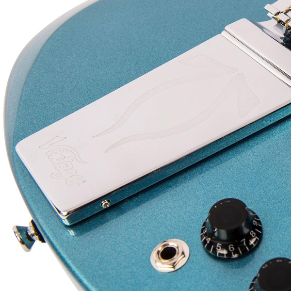 Guitarra Vintage Reissued VS6BGHB Tailpiece-gun Hill Blue - Imagem 7