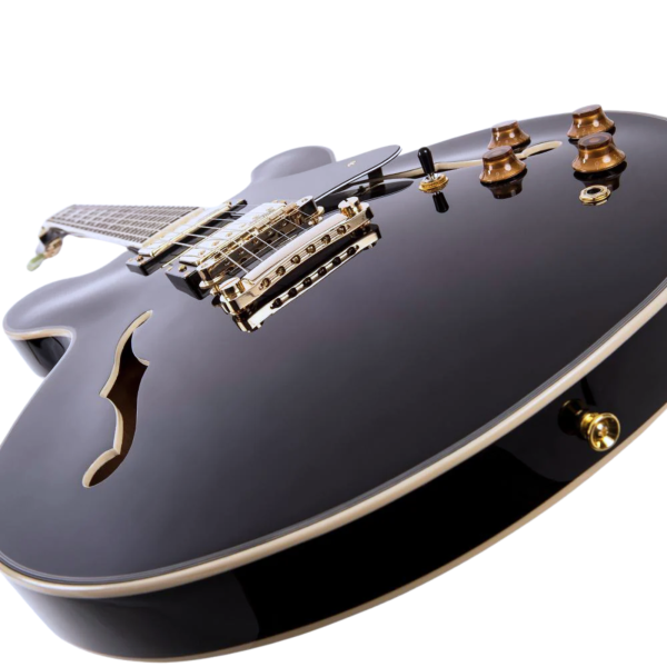 Guitarra Vintage Reissued VSA500GBK Semiacústica Gold Black - Imagem 5
