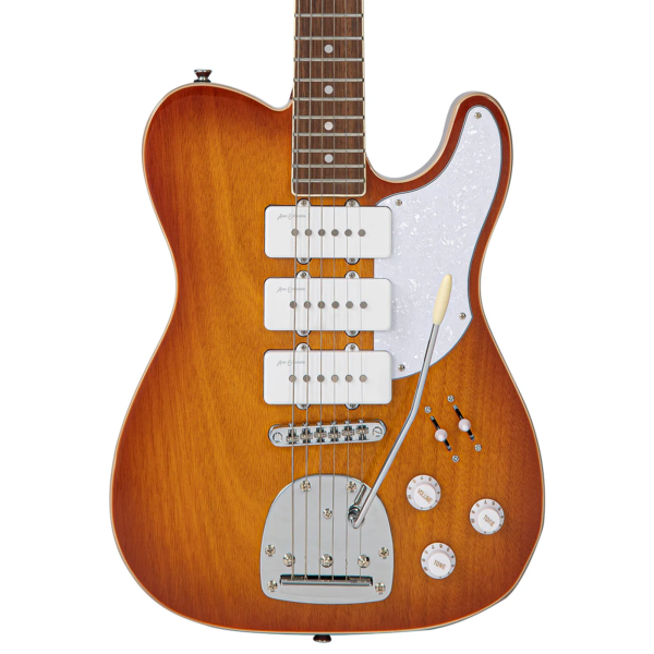 Guitarra Vintage Revo VRBT 72 BH Trio Tele Honeyburst - Imagem 5