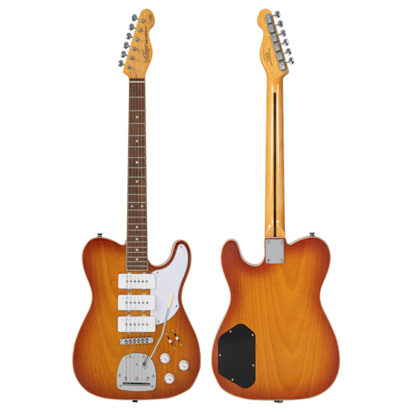 Guitarra Vintage Revo VRBT 72 BH Trio Tele Honeyburst - Imagem 8