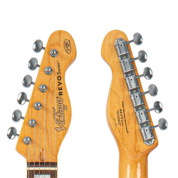 Guitarra Vintage Revo VRD 850 TS Midline TeLe 2 Tone Sunburst - Imagem 7