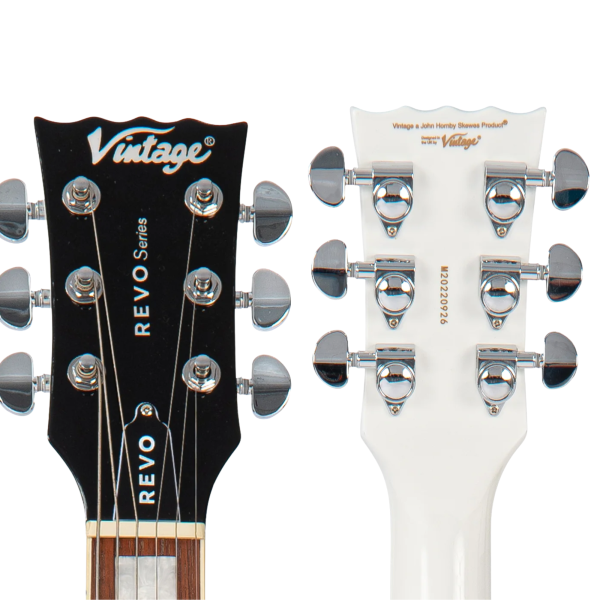Guitarra Vintage Revo VRS 550 AW Custom Supreme Semi Acustic Arctic White - Imagem 7