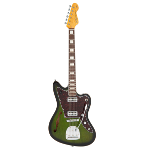 Guitarra Vintage Revo VRS 652 GB Surfmaster Thiline Twin Green Burst
