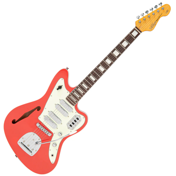 Guitarra Vintage Revo VRS 654 FR Surfmaster Quad-Firenza Red - Imagem 3