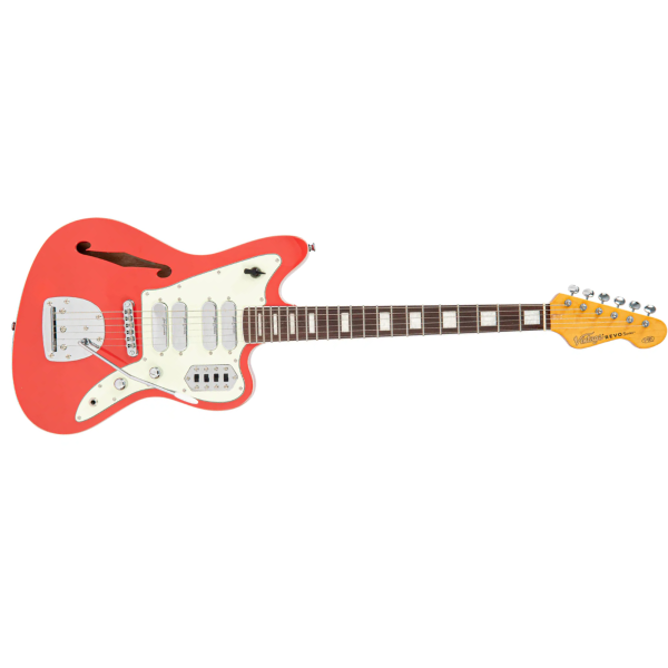 Guitarra Vintage Revo VRS 654 FR Surfmaster Quad-Firenza Red - Imagem 4