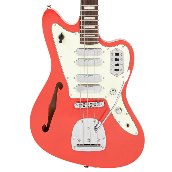 Guitarra Vintage Revo VRS 654 FR Surfmaster Quad-Firenza Red - Imagem 5