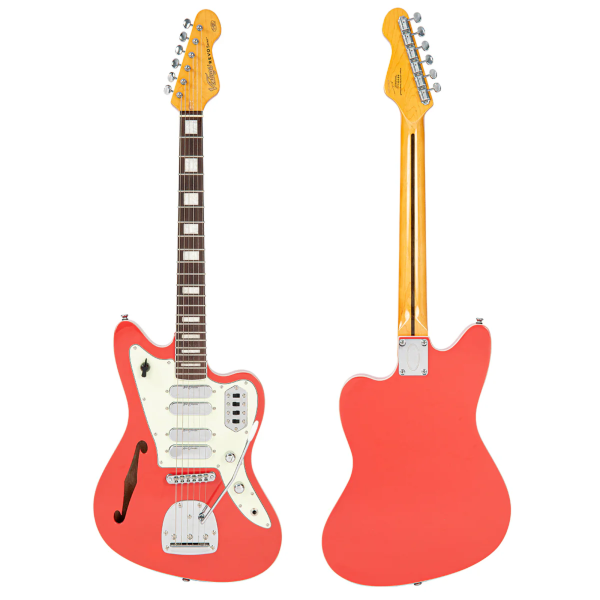 Guitarra Vintage Revo VRS 654 FR Surfmaster Quad-Firenza Red - Imagem 8