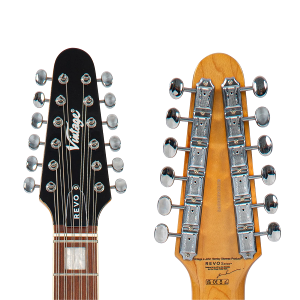 Guitarra Vintage Revo VRST 6512 RG Surfmaster Thinline 12 Revoglo - Imagem 7