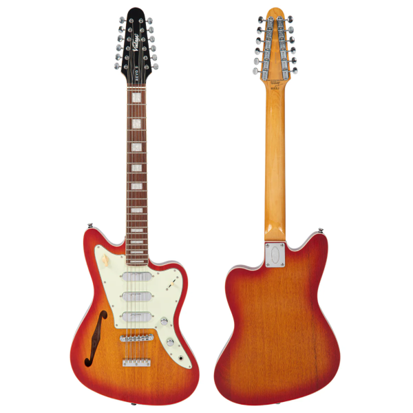 Guitarra Vintage Revo VRST 6512 RG Surfmaster Thinline 12 Revoglo - Imagem 8