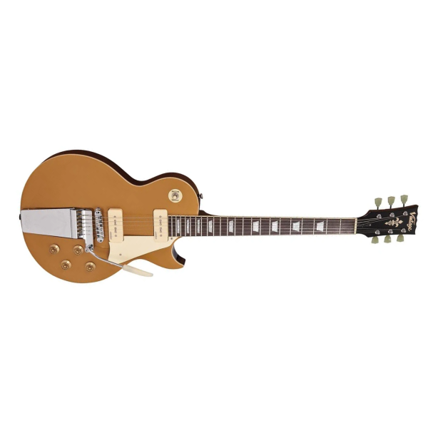 Guitarra Vintage V100MU Midge Ure Signature Gold Top - Imagem 2