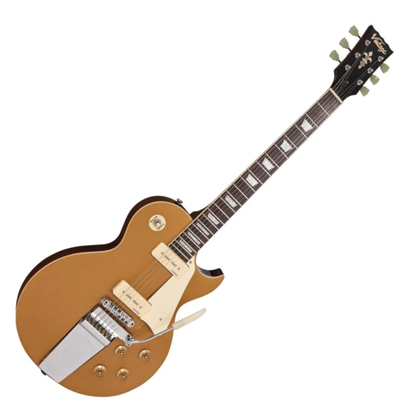 Guitarra Vintage V100MU Midge Ure Signature Gold Top - Imagem 3