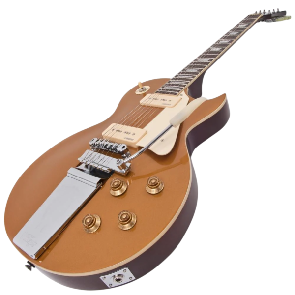 Guitarra Vintage V100MU Midge Ure Signature Gold Top - Imagem 5