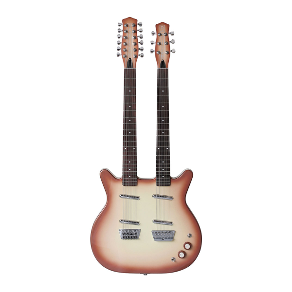 Doubleneck Danelectro 6/4 Strings Copper Burst