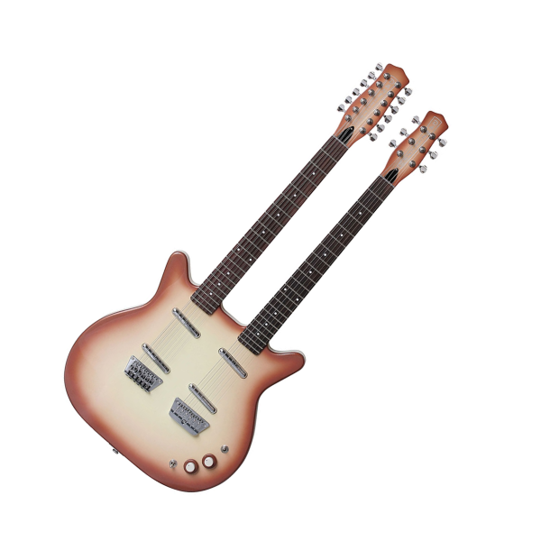 Doubleneck Danelectro 6/4 Strings Copper Burst - Imagem 2