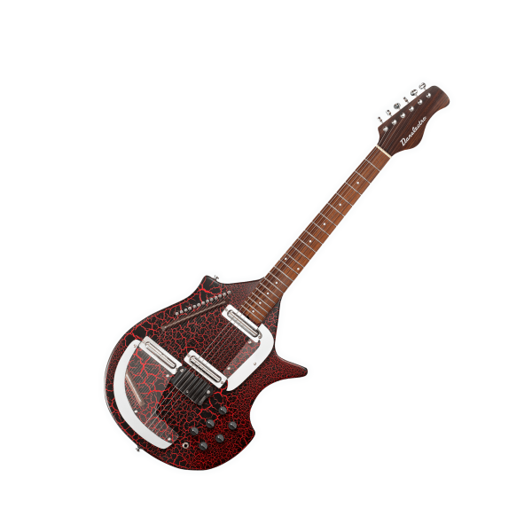 Sitar Danelectro RDC 6/13 - Red Crackle - Imagem 2