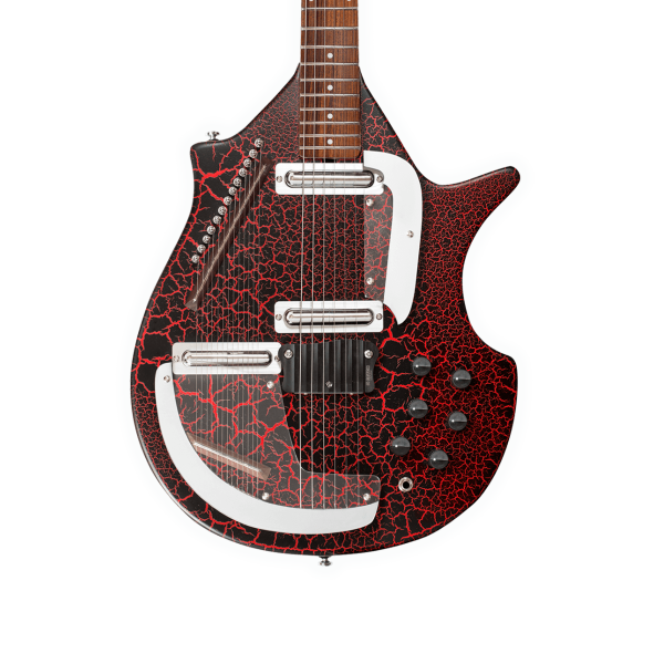 Sitar Danelectro RDC 6/13 - Red Crackle - Imagem 3
