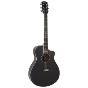Violão Vintage Pacific Coast VEC 300 MB FolK EL AC Midnite Black