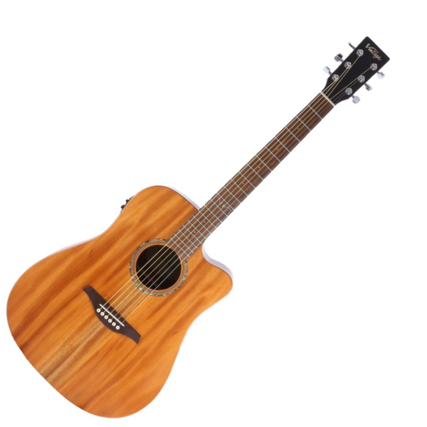 Violão Vintage VEC 501 MH EL AC Dreadnought Cutway - Imagem 2