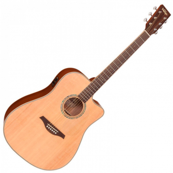 Violão Vintage VEC 501 N EL-AC Dreadnought Cutway - Imagem 2