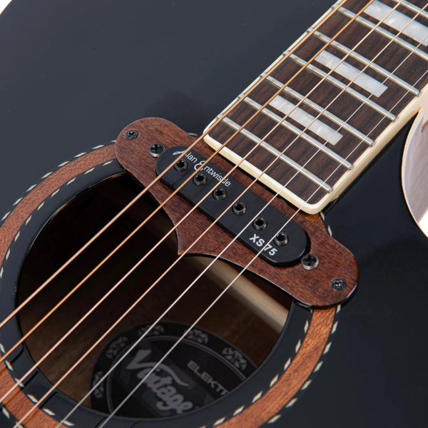 Violão Vintage VRE 900 BK Revo Elektra EL AC Black - Imagem 7