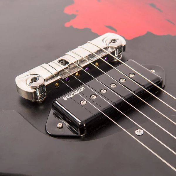 Guitarra Vintage Icon V120MRBK Black On Cherry Red - Imagem 4
