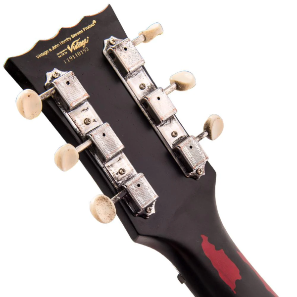 Guitarra Vintage Icon V120MRBK Black On Cherry Red - Imagem 9