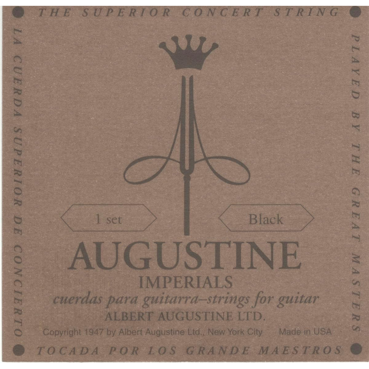 Encordoamento Augustine Imperials Black Violão Nylon