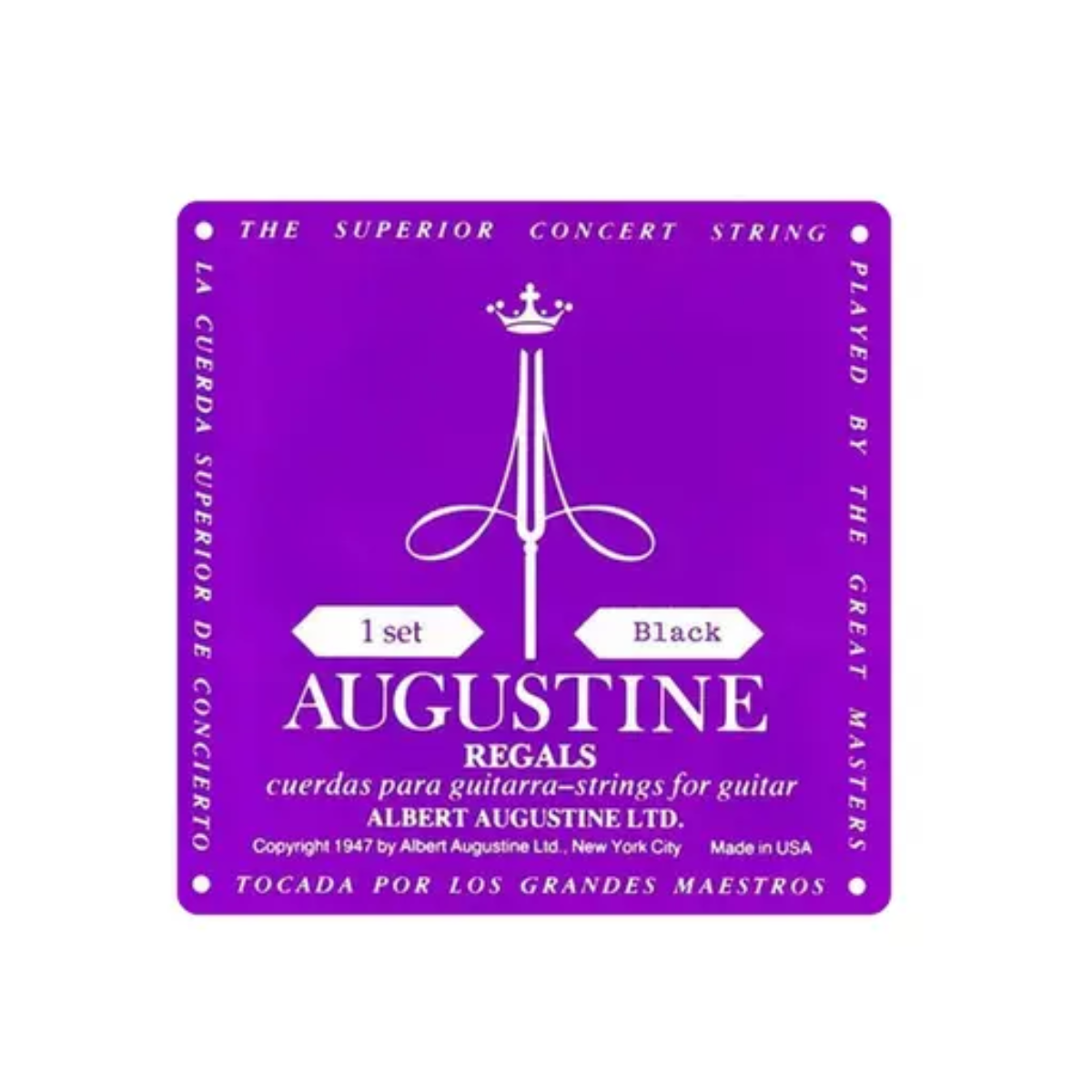 Encordoamento Augustine Regal Black HT Nylon Trebeles LT