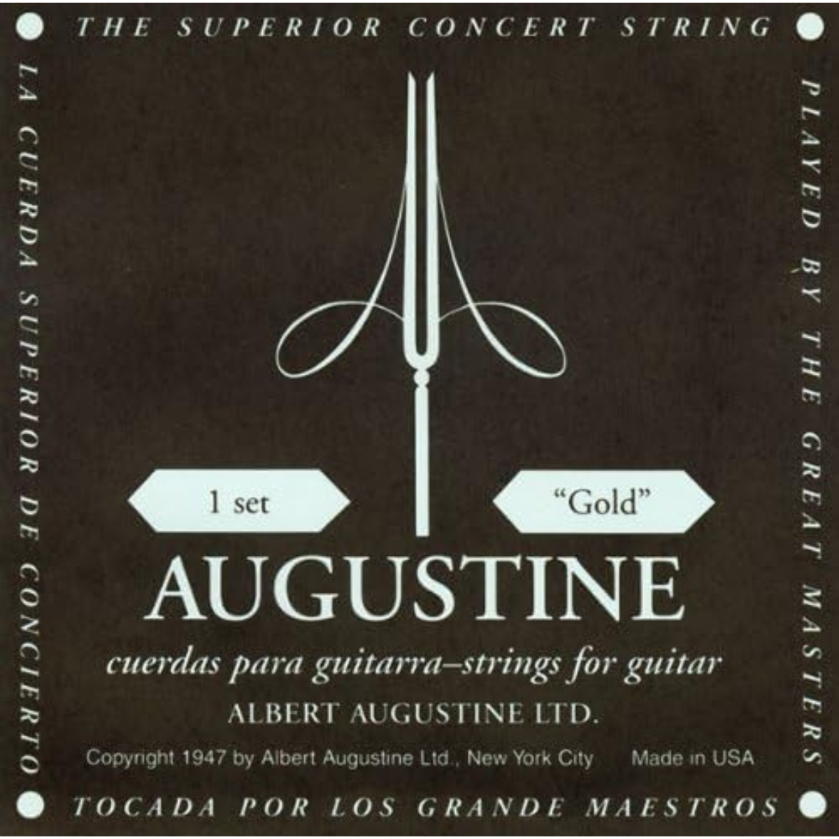 Encordoamento Augustine Regals Gold Violão Nylon High Tension