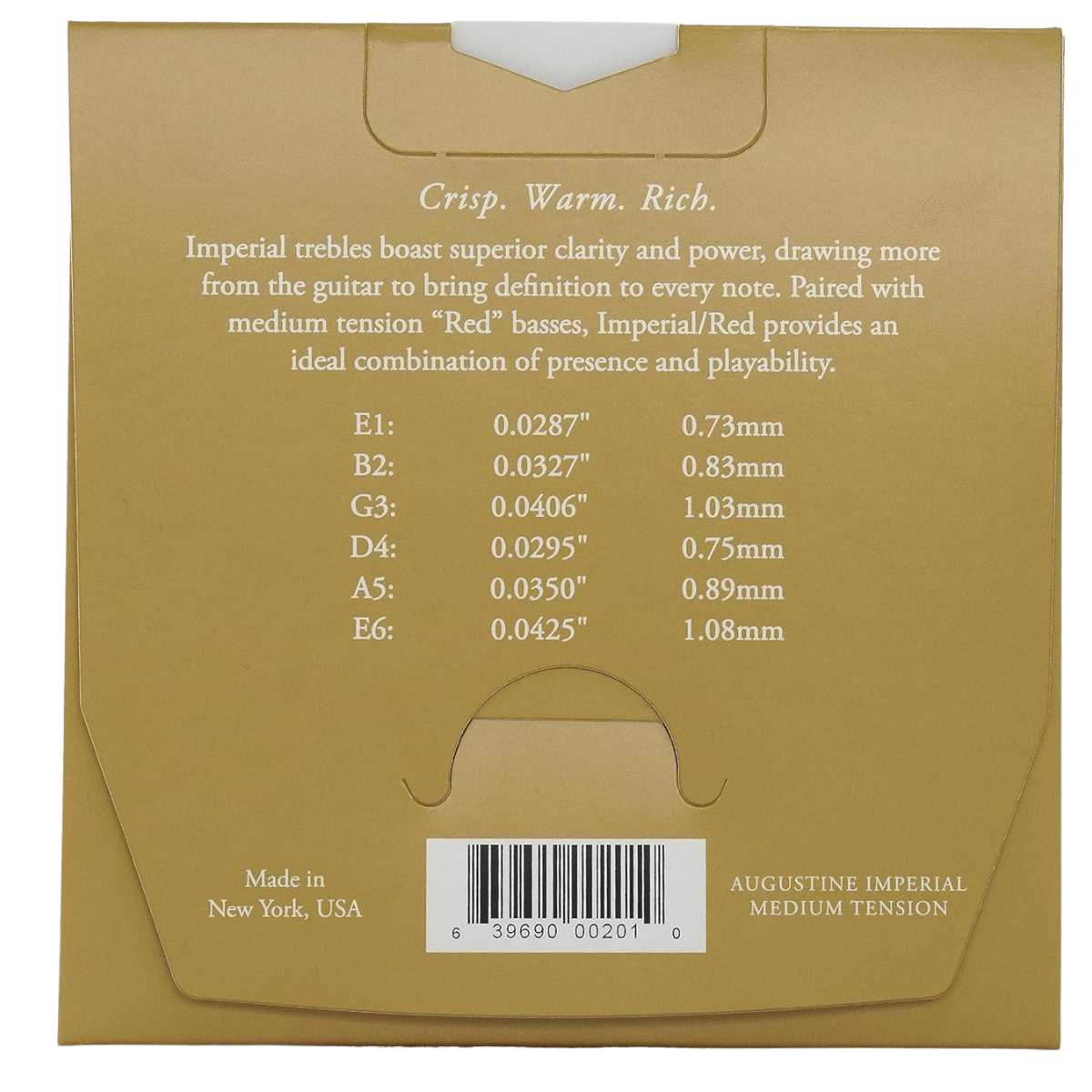 Encordoamento Violão Augustine Imperial Red Tensão Média - Imagem 3