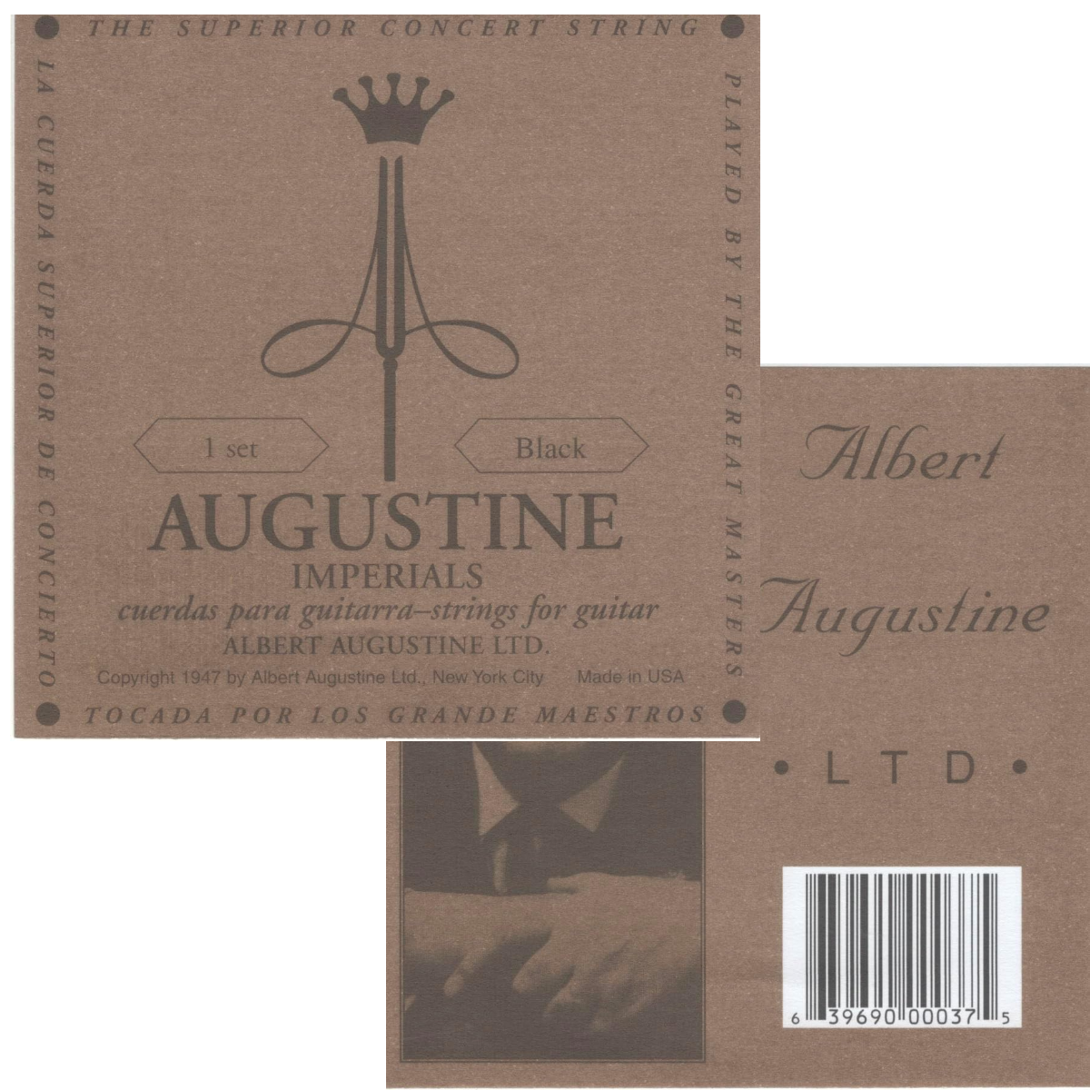 ENC.AUGUSTINE IMPERIAL/BLACK MT CRYSTAL TREBLES LT BASSES - Imagem 2
