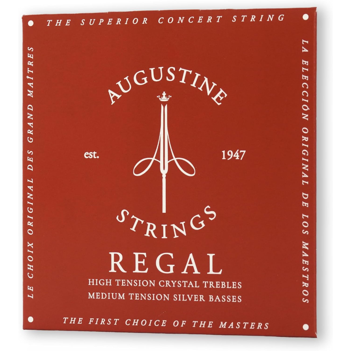 ENC.AUGUSTINE REGAL/RED HT NYLON TREBLES MT SILVER BASSES - Imagem 4