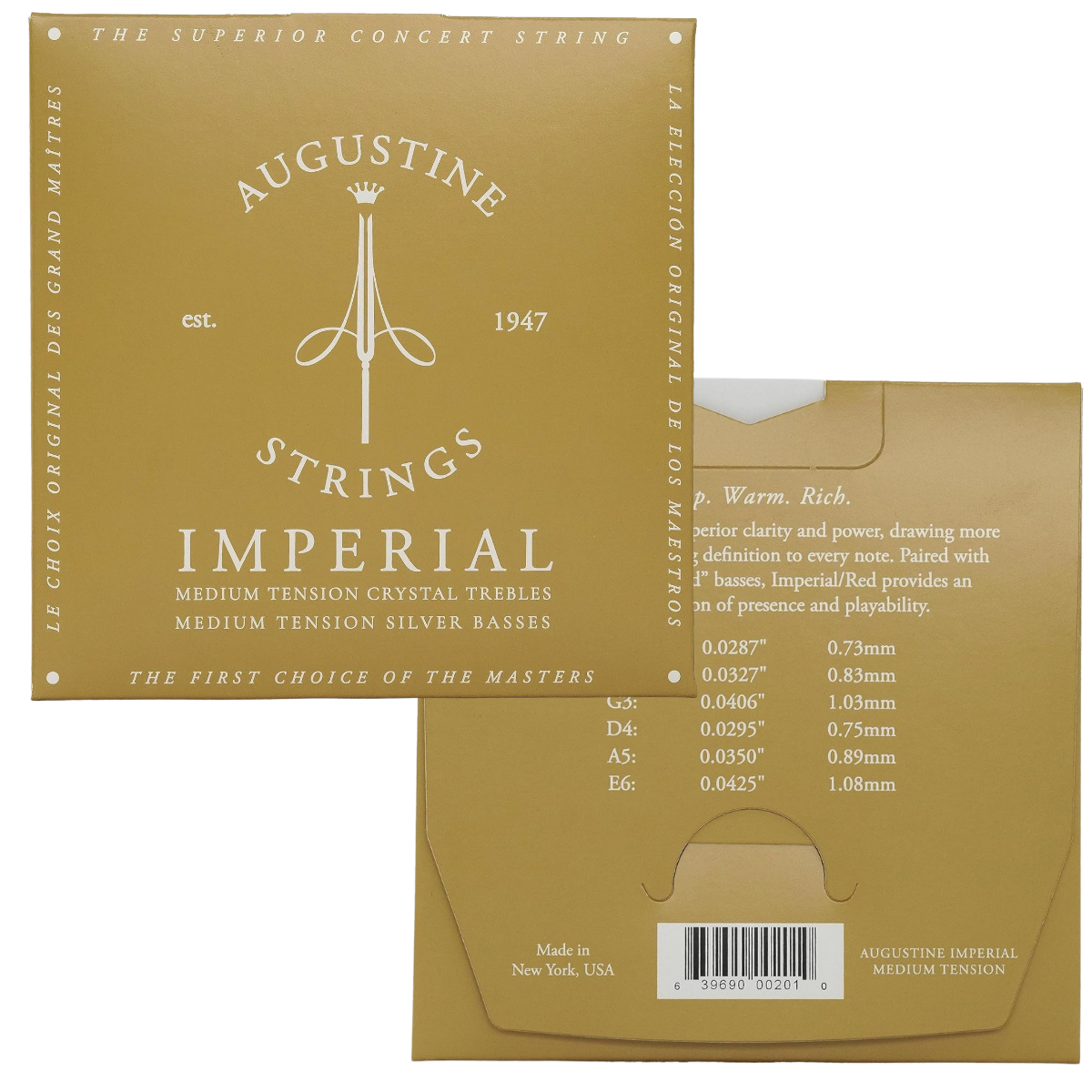 ENC.AUGUSTINE IMPERIAL/RED MT CRYSTAL TREBLES MT SILVER BASSES - Imagem 3